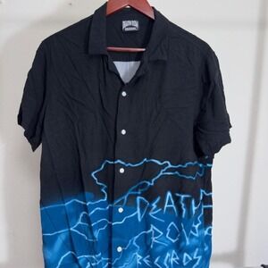 Death Row Records Short Sleeve button up size Medium
